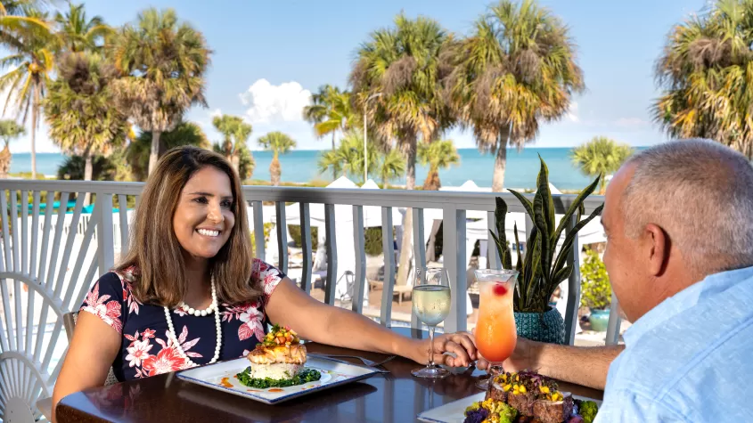 Al fresco dining overlooking the Gulf