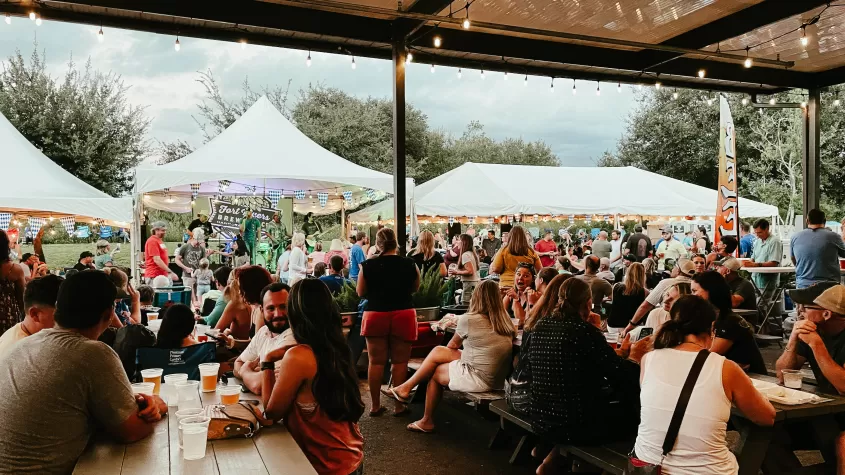 Crowd mingles at Fort Myers Brewing