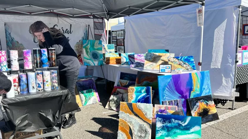 tumblers and canvas acrylic and epoxy designs