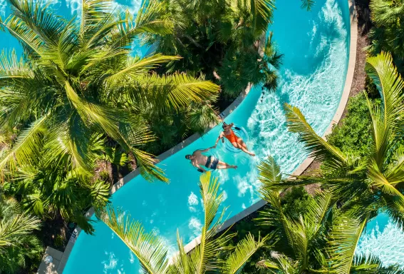 Aerial Drone Lazy River from Above