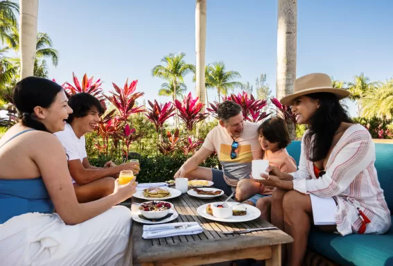 family eating dinner